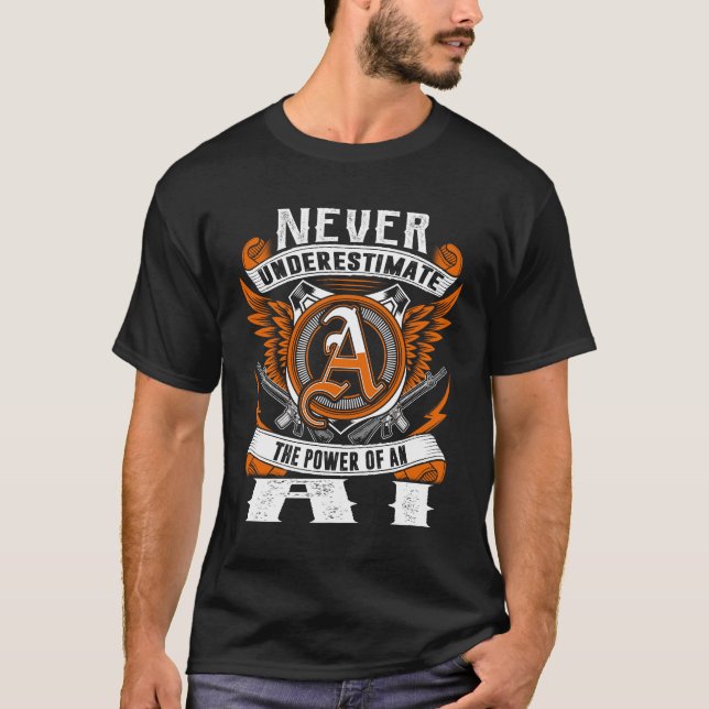 Camiseta AI - Nunca subestimar la personalización (Anverso)