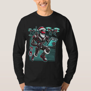 Camiseta AI Powered Santa Robot con drones y Navidades L