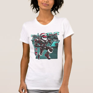 Camiseta AI Powered Santa Robot con drones y Navidades L
