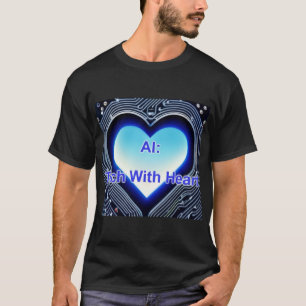 Camiseta AI: Tech con Corazón Hombre Negro