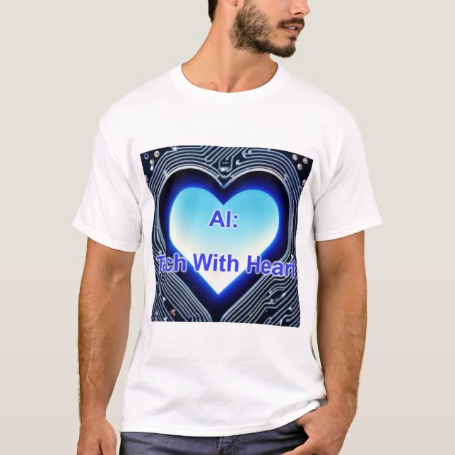 Camiseta AI: Tech with Heart Men's White (Anverso)