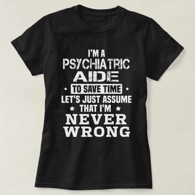 Camiseta Aide psiquiátrico (Diseño del anverso)