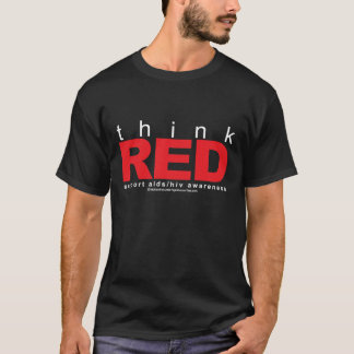 Camiseta AIDS/HIV piensan rojo