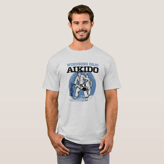 Camiseta Aikido del ir de discotecas de Windsong (Anverso completo)
