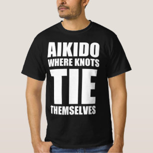 Camiseta Aikido donde los nudos se atan