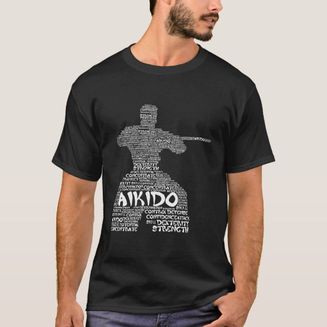 Camiseta Aikido Martial Arts I Formación Y Regalo De Combat (Anverso)