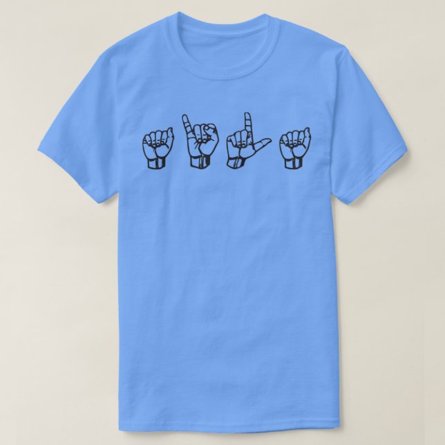 Camiseta Aila Name Hand Rótulo Language ASL Gift Nombrado A (Diseño del anverso)