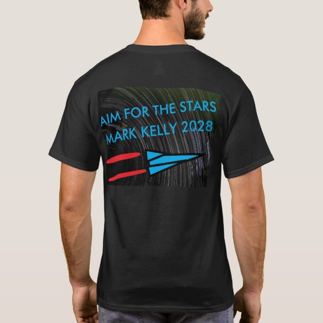 Camiseta Aim for the Stars - Mark Kelly for President 2028 (Reverso)