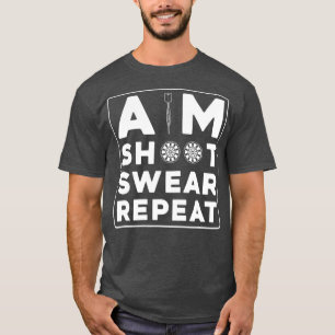 Camiseta Aim fumando al jugador de dardos divertidos repeti