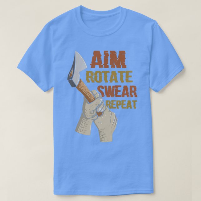Camiseta Aim Rotar Swear Repetir Funny Ax Throwing Classic (Diseño del anverso)
