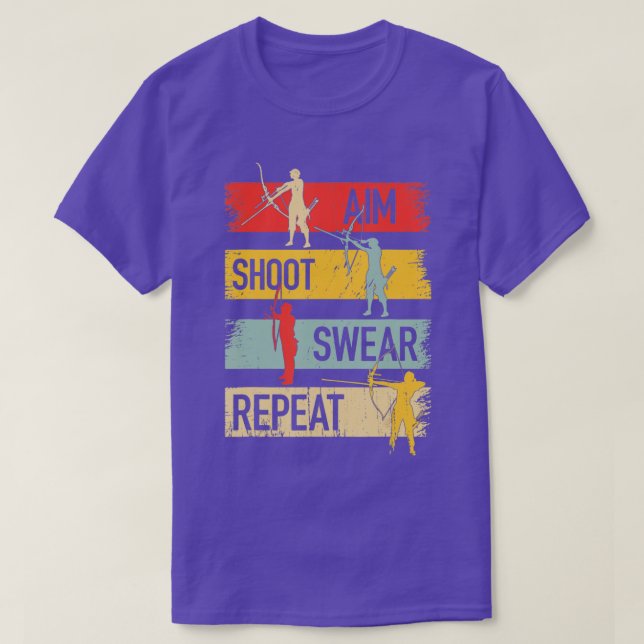 Camiseta Aim Shoot Swear Repeat Archery Quote Essential (Diseño del anverso)