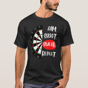 Camiseta Aim Shoot Swear Repetir el jugador de dardos de ta