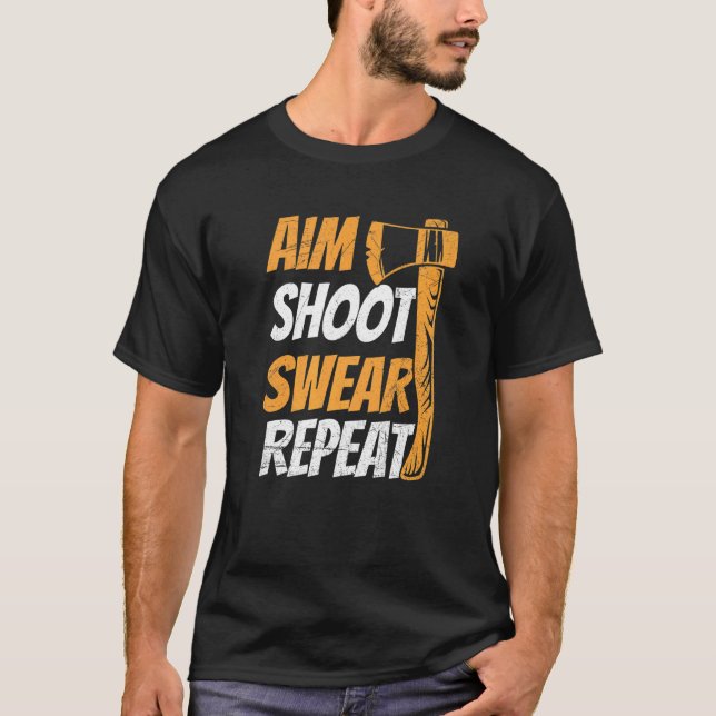 Camiseta Aim Shoot Swear Repetir La Cita Para Su Eca (Anverso)