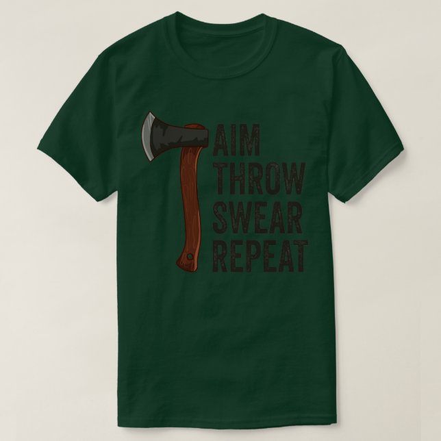 Camiseta Aim Tire Suelo Repetir Ax Lanzar Lumberjack2 (Diseño del anverso)