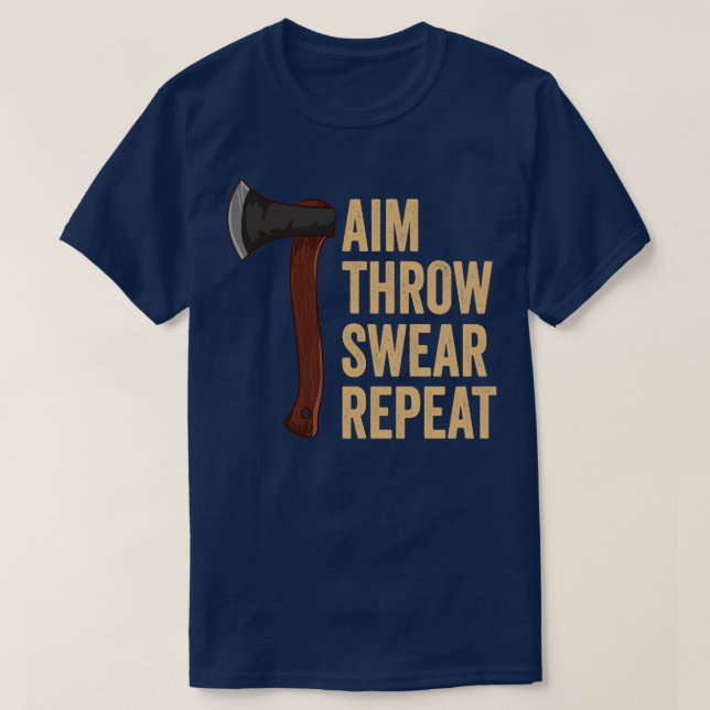 Camiseta Aim Tire Suelo Repetir Ax Lanzar Lumberjack8 (Diseño del anverso)