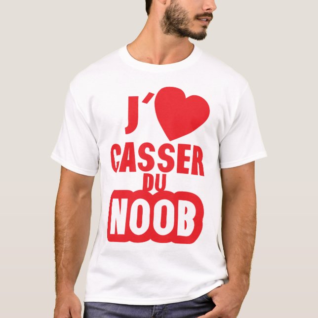 Camiseta aime casser du noob manette gamer (Anverso)