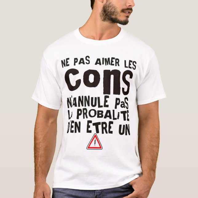 Camiseta aimer cons annule probalite humour citation drole  (Anverso)