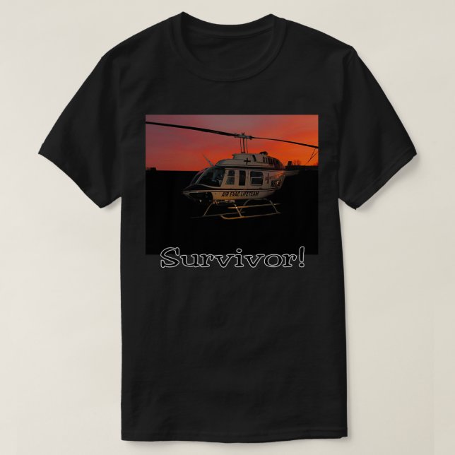 Camiseta Air Evac Helicopter Survivor (Diseño del anverso)
