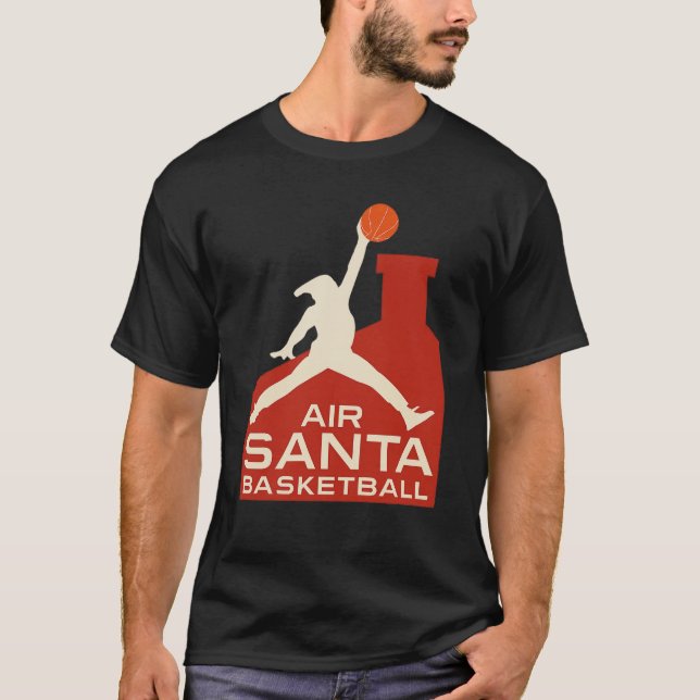 Camiseta AIR SANTA – Funny Xmas Basketball Classic T-Shirt (Anverso)