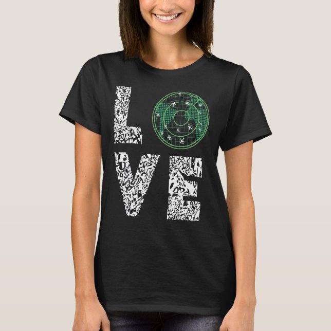 Camiseta Air Traffic Controller Love Leopard Radar Flight C (Anverso)