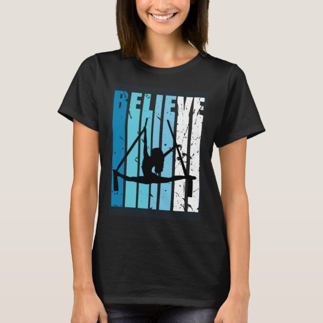 Camiseta Air Yoga Aerialist Retro Believe Turquoise Air Yog (Anverso)