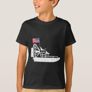 Camiseta Airboat 4 De Julio Bandera De Estados Unidos Barco