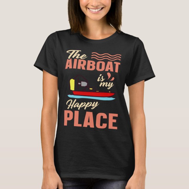 Camiseta Airboat Fanboat Rc Hydroplane Racing Swamp Boat Ri (Anverso)