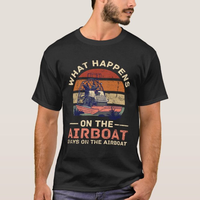 Camiseta Airboat Fanboat Rc Hydroplane Racing Swamp Boat Ri (Anverso)