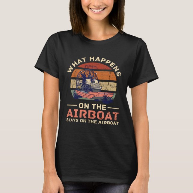 Camiseta Airboat Fanboat Rc Hydroplane Racing Swamp Boat Ri (Anverso)