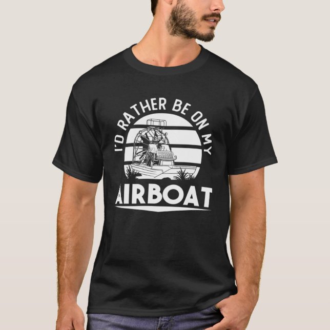 Camiseta Airboat Fanboat Rc Hydroplane Racing Swamp Boat Ri (Anverso)