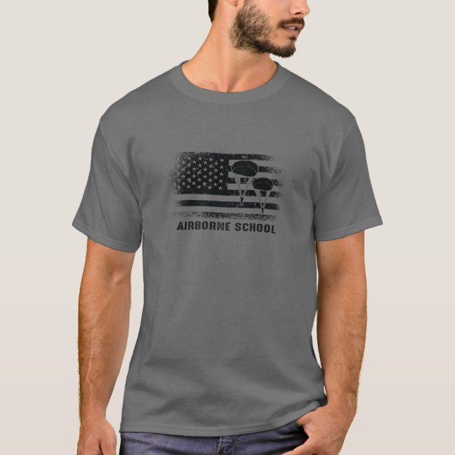 Camiseta Airborne School Paratrooper Army (Anverso)