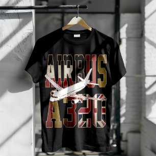 Camiseta Airbus a320 Jetliner. Banderas europeas antiguas