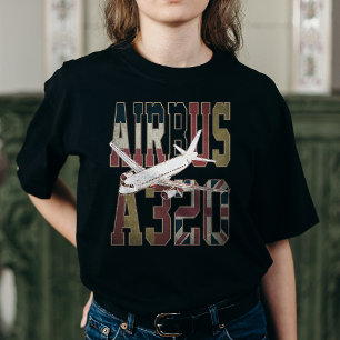 Camiseta Airbus a320 Jetliner. Banderas europeas antiguas