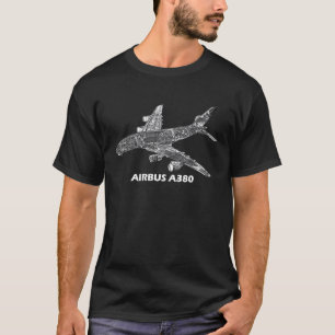 Camiseta Airbus A380 avión de reacción piloto de aviación d