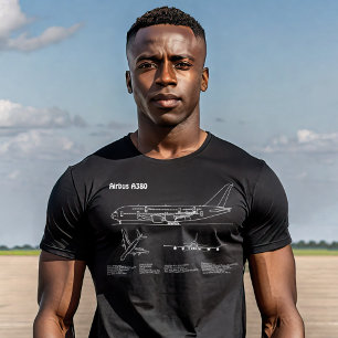 Camiseta Airbus a380 - Planes de dibujo del plano aéreo PD