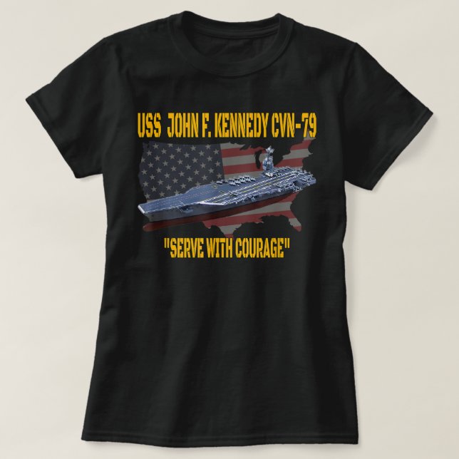 Camiseta Aircraft Carrier USS John F. Kennedy CVN79 Veteran (Diseño del anverso)
