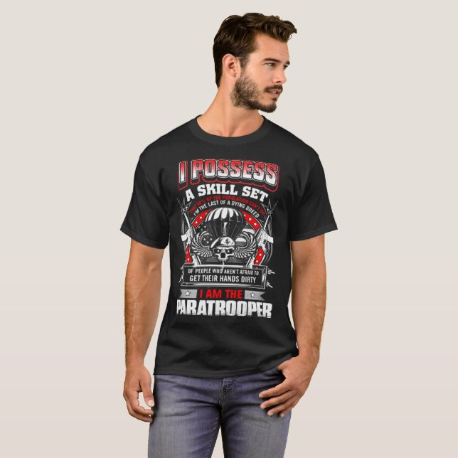 Camiseta aire aerotransportado del paracaidista (Anverso completo)