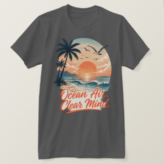 Camiseta Aire Oceánico. Mente Clara. | Atardecer Costero Vi