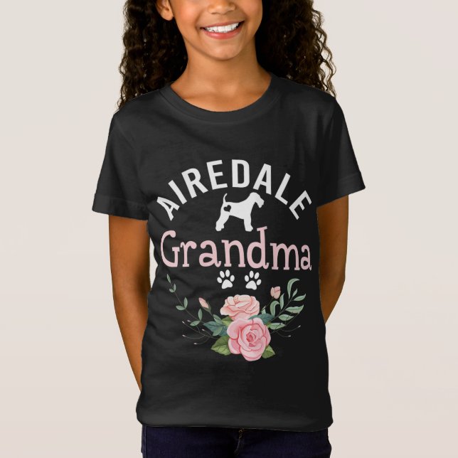 Camiseta Airedale Abuela Regalos A Mujeres Airedale Dog Lov (Anverso)
