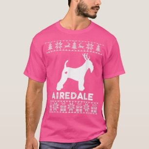 Camiseta Airedale Dog Lover Navidades reno Feo Christine