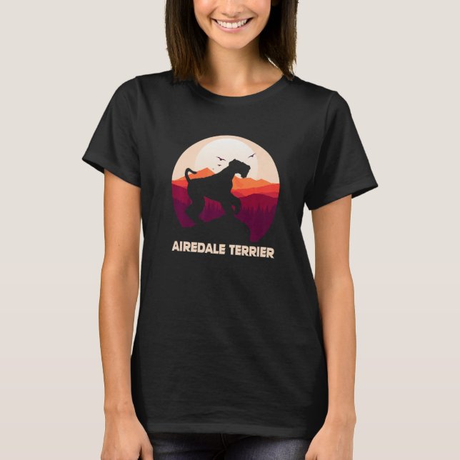 Camiseta Airedale Terrier and Moon Halloween   (Anverso)