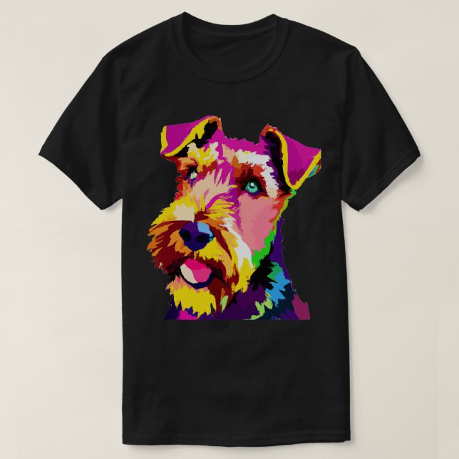 Camiseta Airedale Terrier Art Dog Lover Regalos (Diseño del anverso)