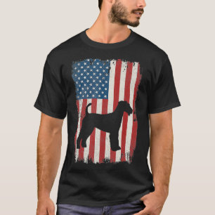 Camiseta Airedale Terrier Bandera Americana A Dog Amantes D