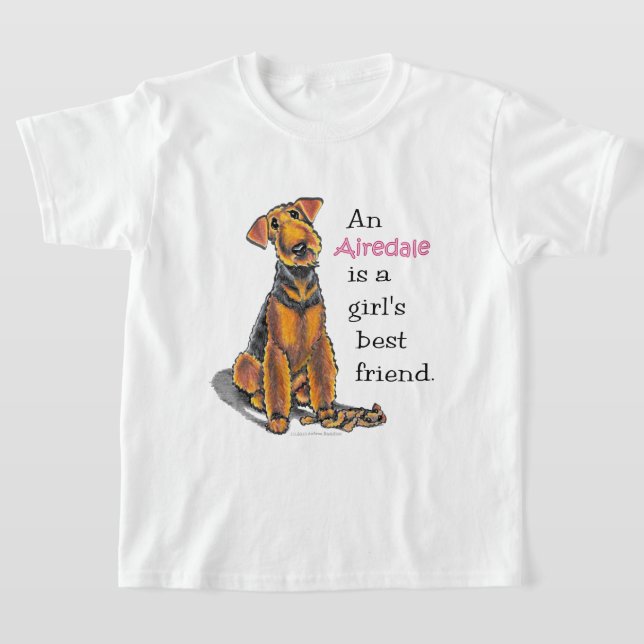 Camiseta Airedale Terrier Chicas Mejor Amigo (Distribución)