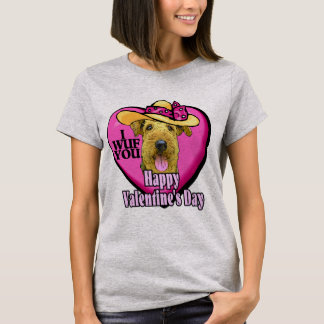 Camiseta Airedale Terrier Día de San Valentín