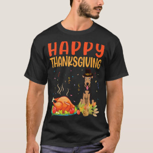 Camiseta Airedale Terrier Dog Look Turkey Meine Happy graci