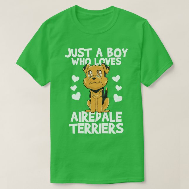 Camiseta Airedale Terrier Dog Lover Kawaii (Diseño del anverso)