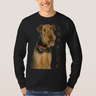 Camiseta Airedale Terrier Dog Mom Dad Love Es Mascota De Ca