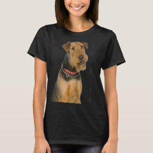 Camiseta Airedale Terrier Dog Mom Dad Love Es Mascota De Ca