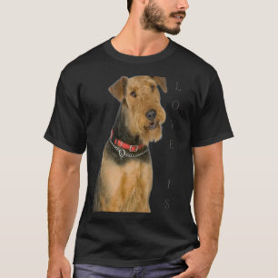 Camiseta Airedale Terrier Dog Mom Dad Love Es Mascota De Ca